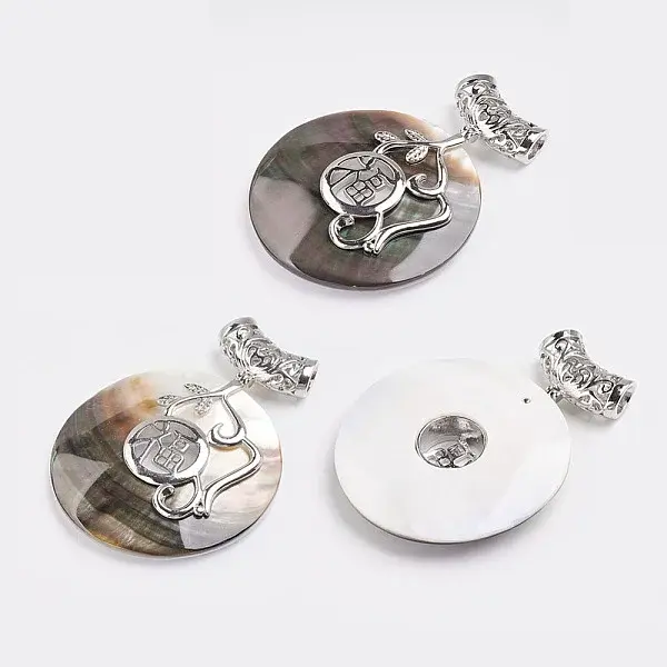 Shell Chinese Symbol Pendants