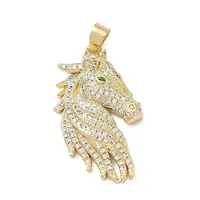 Brass Micro Pave Cubic Zirconia Pendants