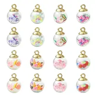 27Pcs 9 Styles Glass Pendants