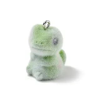 Flocky Resin Pendants