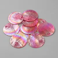 10Pcs Dyed Natural Shell Pendants