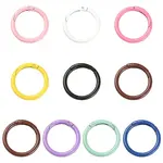 10Pcs Spray Painted Alloy Spring Gate Rings
