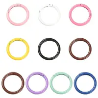 10Pcs Spray Painted Alloy Spring Gate Rings