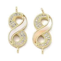 Natural Shell Infinity Links Connector Charms