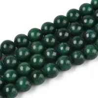 Dyed Natural Mashan Jade Round Beads Strands