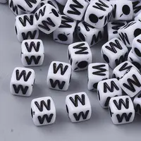 White Opaque Acrylic Beads