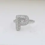 Brass Micro Pave Clear Cubic Zirconia Cuff Rings