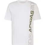 adidas VERTICAL LINEAR LOGO GRAPHIC T-SHIRT Pánské triko, bílá, velikost XXXL