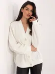 Ecru cardigan na knoflíky