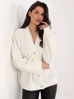 Ecru cardigan na knoflíky
