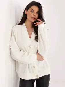 Ecru cardigan na knoflíky