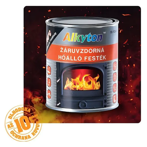 Alkyton žiaruvzdorný 1015 strieborná 250 ml