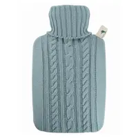 HUGO FROSCH Classic termofor s pleteným obalem pastelově modrý 1,8 l