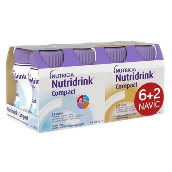 Nutridrink Compact 6+2 (neutral-káva) 8x125ml
