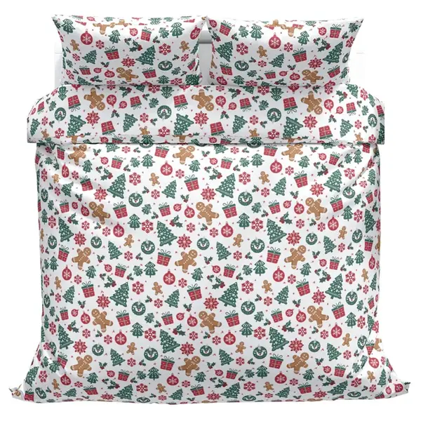 Povlečeme vše Bavlněné povlečení Ozdoby zelené 140x200, 70x90 cm