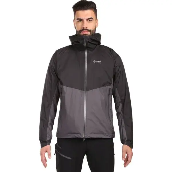 KILPI HURRICANE Pánská hardshellová bunda, černá, velikost