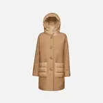 Brown women's coat Geox Calithe - Women's