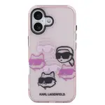Zadní kryt Karl Lagerfeld IML Multi K&CH Heads pro Apple iPhone 17, růžová