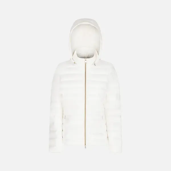 Bílá dámská prošívaná bunda Geox Jaysen - Dámské