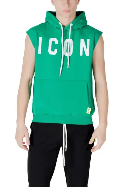 Zelená pánská mikina bez rukávů ICON