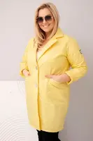 Žltá prešívaná bunda Kesi Plus Size