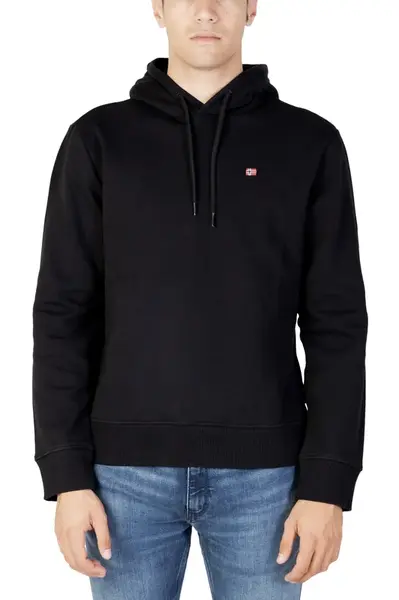 Čierna mikina Napapijri s kapucňou