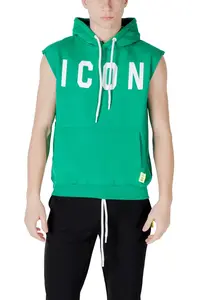 Zelená pánská mikina bez rukávů ICON