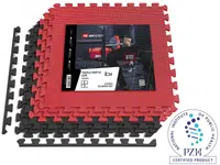 Podložka puzzle EVA 1cm - 6 ks černo/červená