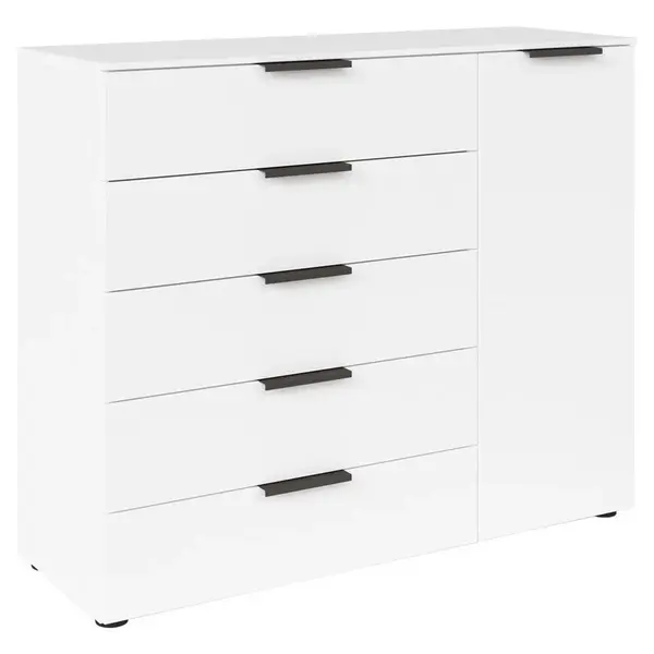 Rauch Möbel KOMODA, barvy grafitu, bílá, 120/100/42 cm