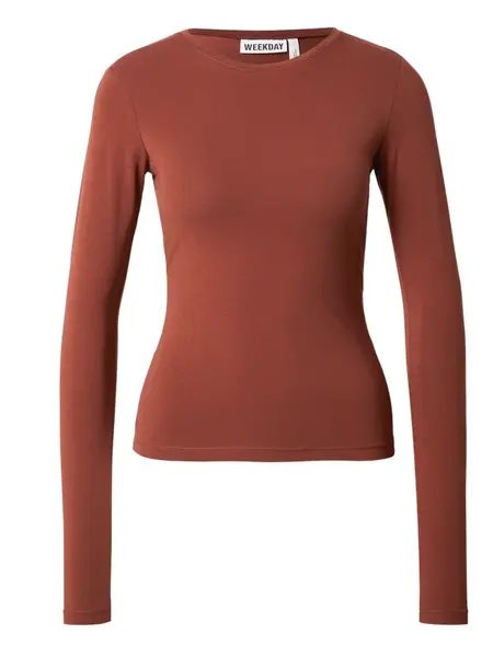 WEEKDAY Tričko  hrdzavohnedá