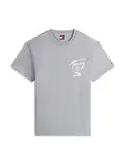 Tommy Jeans Tričko 'CITY'  sivá / biela