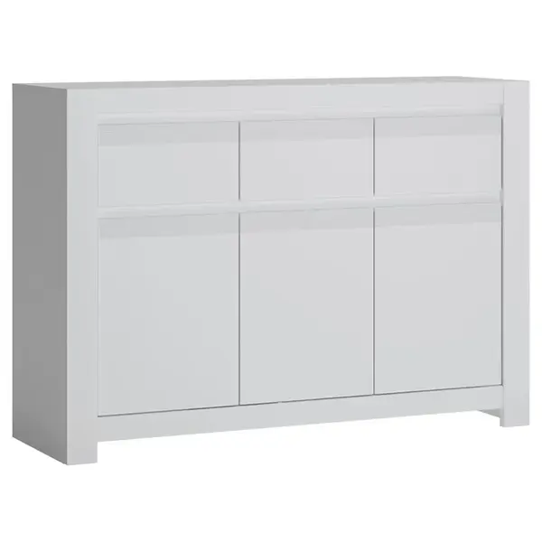 Komoda Novi NVIK04 3D3S biela alpin/pvc biela supermat