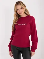 Bordová halenka s nápisem