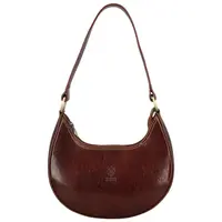 Dámská kožená kabelka na rameno hnědá - Delami Vera Pelle Anissa