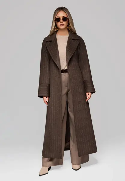 Dámský pruhovaný kabát LARICA