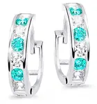 Cutie Jewellery Slušivé dětské náušnice z bílého zlata C3345-80-X-2 světle zelená