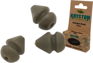 Kryston helikoptérové korálky 20 ks - hnědé