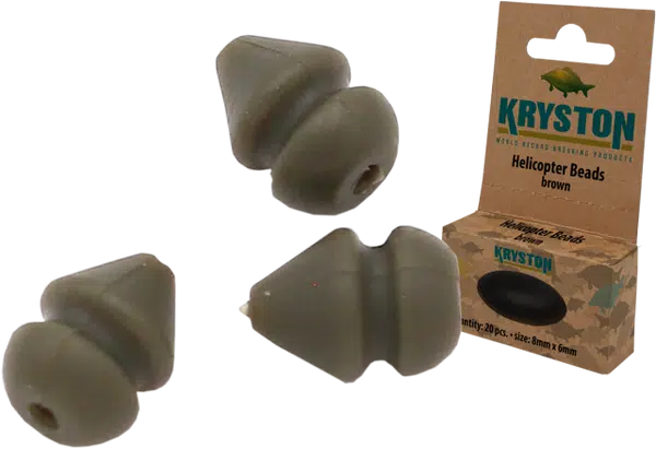 Kryston helikoptérové korálky 20 ks - hnědé