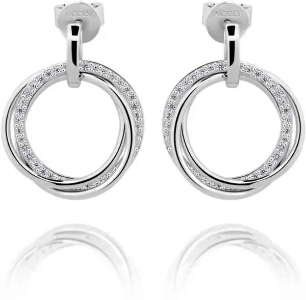 Modesi Stříbrné náušnice se zirkony M23042