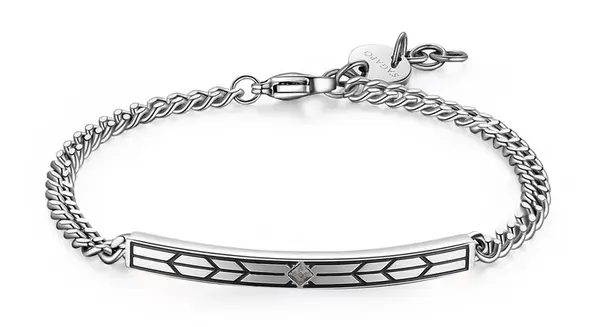 S'Agapõ Moderní pánský náramek z oceli SPD13