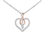 Silvego Stříbrný náhrdelník Camilla s přívěskem srdce a Infinity s Brilliance Zirconia DCC1607028N