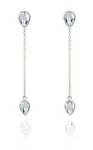 Beneto Exclusive Půvabné dlouhé stříbrné náušnice s topazy TOPAGUP2719