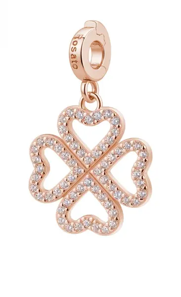 Rosato Třpytivý pozlacený přívěsek Čtyřlístek Storie RZ247