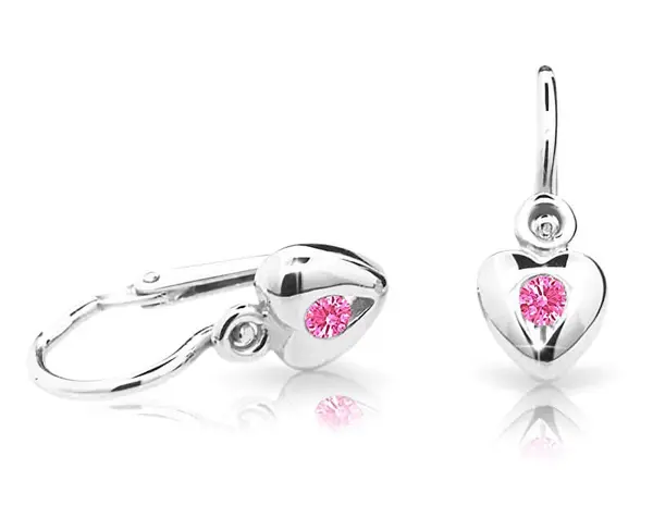 Cutie Jewellery Dětské náušnice z bílého zlata C1556-10-X-2 růžová
