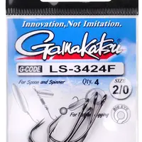 Gamakatsu háčky ls-3424f new label hooks black - velikost 4 počet 8 ks