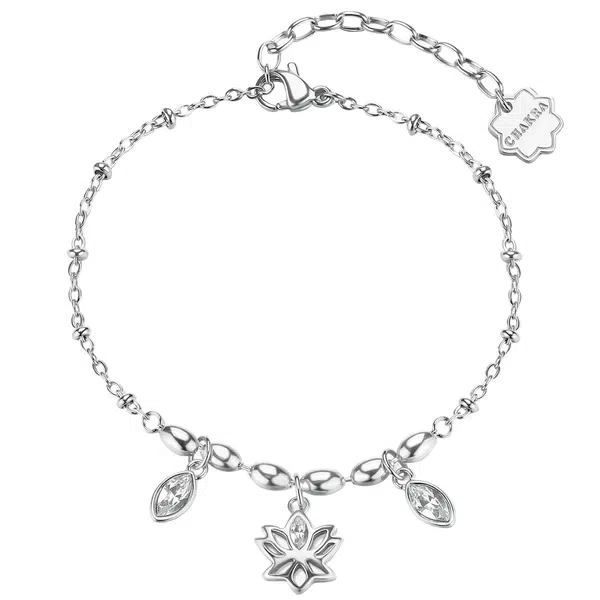 Brosway Půvabný ocelový náramek s lotosovým květem Chakra BHKB259