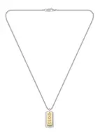 Hugo Boss Pánský bicolor náhrdelník Vojenské známky Devon 1580576