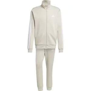 adidas SPORTSWEAR BASIC 3-STRIPES FLEECE Pánska tepláková súprava, béžová, veľkosť