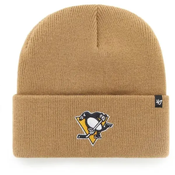 47 NHL PITTSBURGH PENGUINS HAYMAKER '47 CUFF KNIT BLK Zimná čiapka, béžová, veľkosť UNI