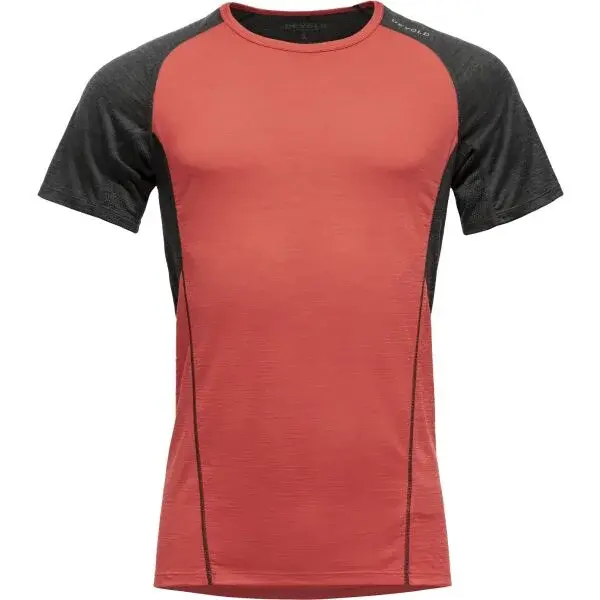 Devold RUNNING MERINO 130 SHIRT MAN Pánske tričko, červená, veľkosť